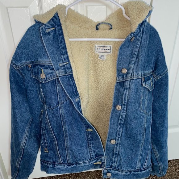 Fuzz Lined Jean Jacket - Picture 1 of 4